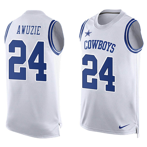 Nike Cowboys #24 Chidobe Awuzie White Men's Stitched NFL Limited Tank Top Jersey - Click Image to Close
